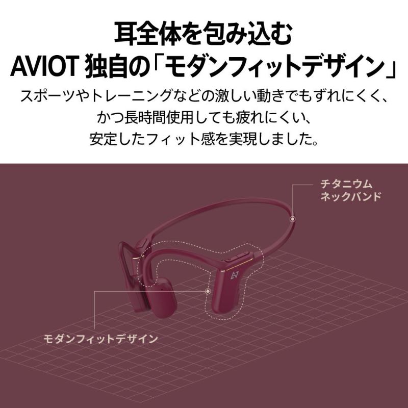 【SALE得価】AVIOT Openpiece Playful WB–P1 骨伝導 イヤホン